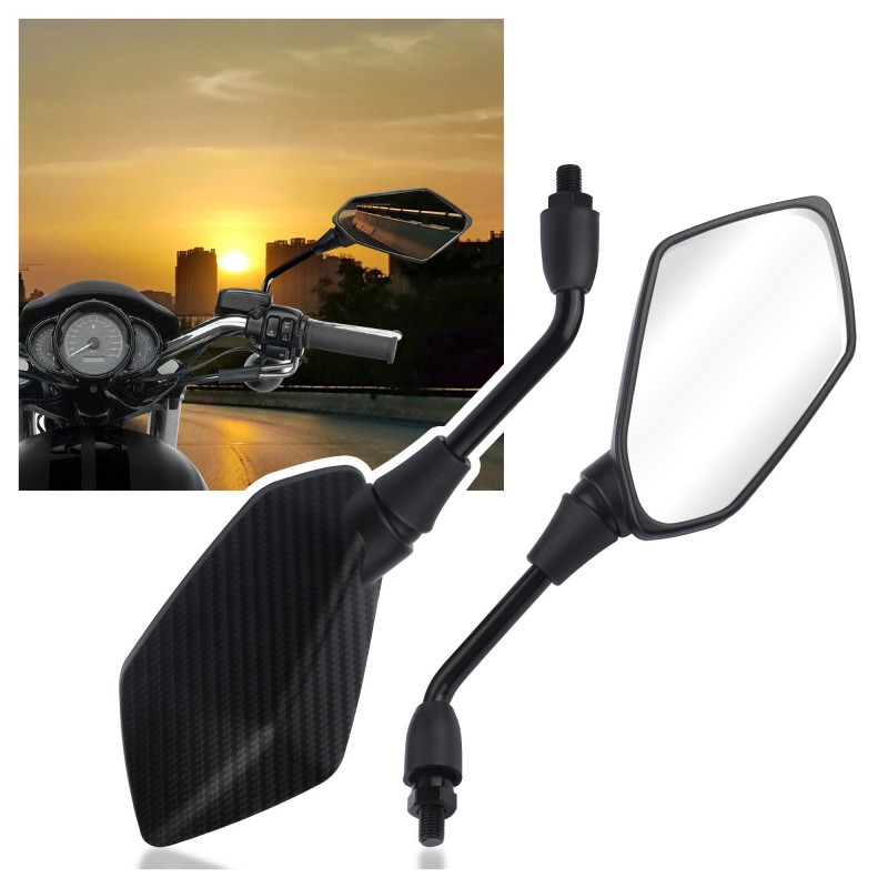 Wide-angle motorcycle mirrors